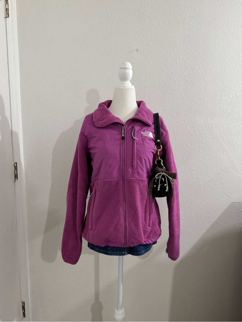 The north face purple fleece jacket